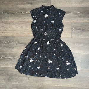 Star Wars Dress Small Black TIE Fighter X-wing Rogue One‎ Story Mockneck junior